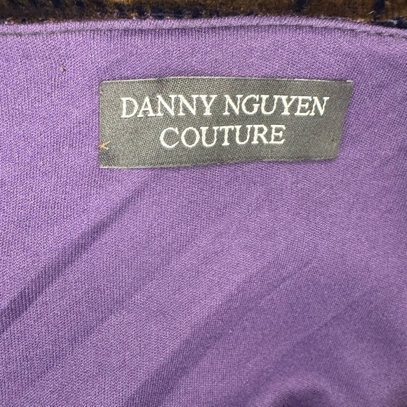 Danny Nguyen Couture Vintage Elegant Brown Velvet Dress. #229 - Picture 11 of 13
